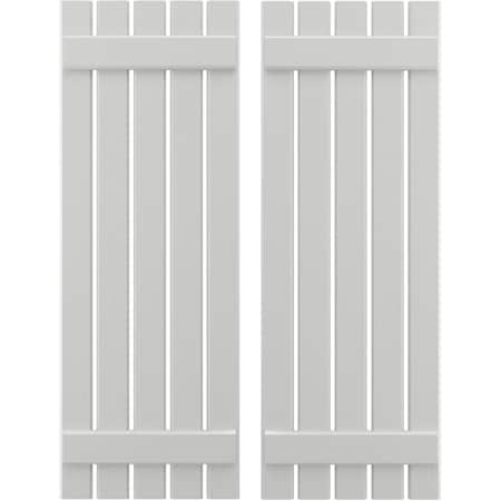 Americraft 5-Board (2 Batten) Exterior Real Wood Spaced Board-n-Batten Shutters, ARW101SB519X66STH